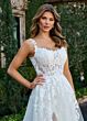 Rachel Allan RB3207 Scoop Back High Slit Bridal Dress