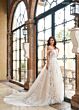Rachel Allan RB4185 Plunging Neck Lace Applique Wedding Dress