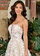 Rachel Allan RB4185 Plunging Neck Lace Applique Wedding Dress
