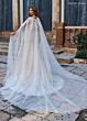 Rachel Allan RB4190 Corset Bodice Sheer Cape Bridal Dress