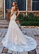 Rachel Allan RB4190 Corset Bodice Sheer Cape Bridal Dress