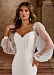 Rachel Allan RB5061 Sheer Train Cutout Back Wedding Dress