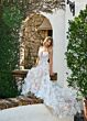 Rachel Allan RB5063 Plunging Neck Fit-And-Flare Wedding Gown