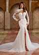 Rachel Allan RB5065 Removable Topper Illusion Back Wedding Gown
