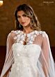 Rachel Allan RB5071 Petal Train Sweetheart Neck Bridal Gown
