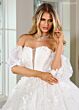 Rachel Allan RB6152 Plunging Neck Removable Sleeve Wedding dress