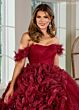 Rachel Allan RB6153 Ruffle Skirt Off-The-Shoulder Wedding dress