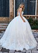 Rachel Allan RB6154 Removable Sleeve Plunging Neck Wedding dress