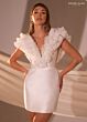 Rachel Allan RB1001 Layered Ruffle Plunging V-Neckline Wedding Dress