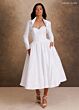 Rachel Allan RB1021 A-Line Sweetheart Neck Tea-Length Bridal Dress