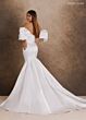 Rachel Allan RB2249 Puff Sleeve Satin Mermaid Wedding Dress