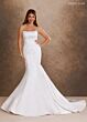 Rachel Allan RB2249 Puff Sleeve Satin Mermaid Wedding Dress