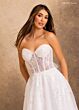 Rachel Allan RB2253 Illusion Bodice Strapless A-Line Wedding Dress