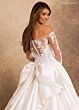 Rachel Allan RB2256 Bow Back Long Sheer Sleeve Wedding Gown