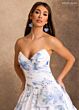 Rachel Allan RB2258 Drop Waist Strapless Draped Bodice Wedding Gown