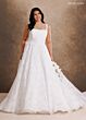 Rachel Allan RB4245 Square Neck Back Button Wedding Gown