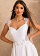 Rachel Allan RB4250 Illusion Back Cap Sleeve A-Line Wedding Gown