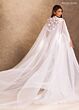 Rachel Allan RB4253 Sheer Cape Square Neck Bridal Dress