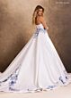 Rachel Allan RB4254 Strapless Floral Applique Bodice Bridal Dress