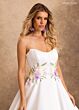 Rachel Allan RB4254 Strapless Floral Applique Bodice Bridal Dress