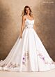 Rachel Allan RB4254 Strapless Floral Applique Bodice Bridal Dress