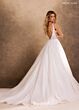 Rachel Allan RB4257 Plunging V-Neck Sheer Side Bridal Dress