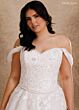 Rachel Allan RB4259 Removable Sleeve Basque Waist Bridal Dress