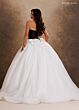 Rachel Allan RB6200 Strapless Floral Applique Waist Bridal Dress