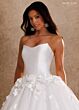 Rachel Allan RB6200 Strapless Floral Applique Waist Bridal Dress