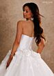 Rachel Allan RB6200 Strapless Floral Applique Waist Bridal Dress