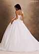 Rachel Allan RB6200 Strapless Floral Applique Waist Bridal Dress