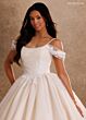 Rachel Allan RB6202 Cold-Shoulder Strap Scoop Neck Bridal Dress