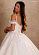 Rachel Allan RB6202 Cold-Shoulder Strap Scoop Neck Bridal Dress