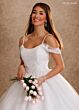 Rachel Allan RB6202 Cold-Shoulder Strap Scoop Neck Bridal Dress