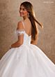 Rachel Allan RB6202 Cold-Shoulder Strap Scoop Neck Bridal Dress