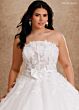 Rachel Allan RB6205 Front Bow Strapless Applique Bridal Gown