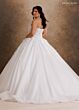 Rachel Allan RB6205 Front Bow Strapless Applique Bridal Gown
