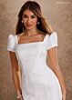 Rachel Allan RB7030 Square Neck Short Sleeve Mermaid Bridal Gown