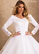Rachel Allan RB7032 Long Sleeve Ruffle Skirt Bridal Gown