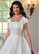 Rachel Allan RB3184 Cap Sleeve Square Neck Wedding Gown