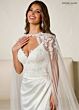 Rachel Allan RB3186 Scoop Back Drape Skirt Wedding Gown