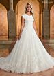 Rachel Allan RB4166 Cap Sleeve Scoop Neck Wedding Gown