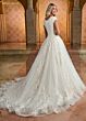Rachel Allan RB4166 Cap Sleeve Scoop Neck Wedding Gown