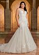 Rachel Allan RB4174 Plunging Sides Removable Streamer Bridal Gown
