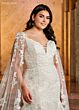 Rachel Allan RB4174 Plunging Sides Removable Streamer Bridal Gown