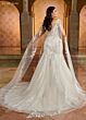 Rachel Allan RB4174 Plunging Sides Removable Streamer Bridal Gown