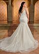 Rachel Allan RB4174 Plunging Sides Removable Streamer Bridal Gown