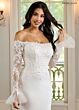 Rachel Allan RB4178 Off-The-Shoulder Illusion Sleeve Bridal Dress
