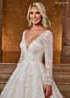 Rachel Allan RB4180 V-Neck Illusion Sleeve Bridal Dress