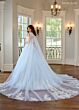 Rachel Allan RB4182 Sweetheart Neck Sheer Cape Wedding Dress
